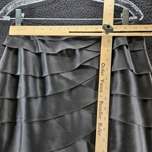 Adrianna Papell Womens Skirt Black Size 6 100% Polyester Zipper In The Back - Picture 3 of 12